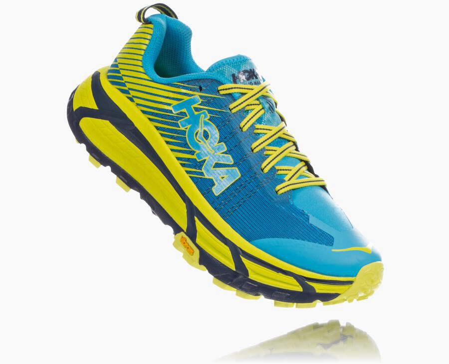 Trail Shoes Mens - Hoka One One EVO Mafate 2 - Blue/Green - OAMHVIN-42